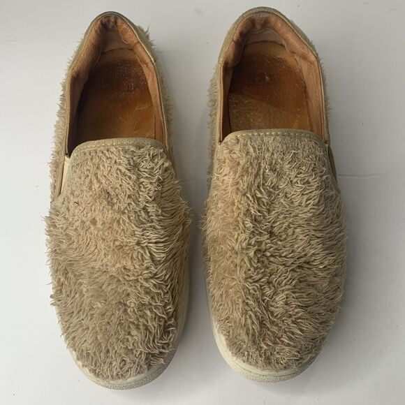 UGG Ricci beige shearling leather pull-on sneakers - Picture 7 of 10